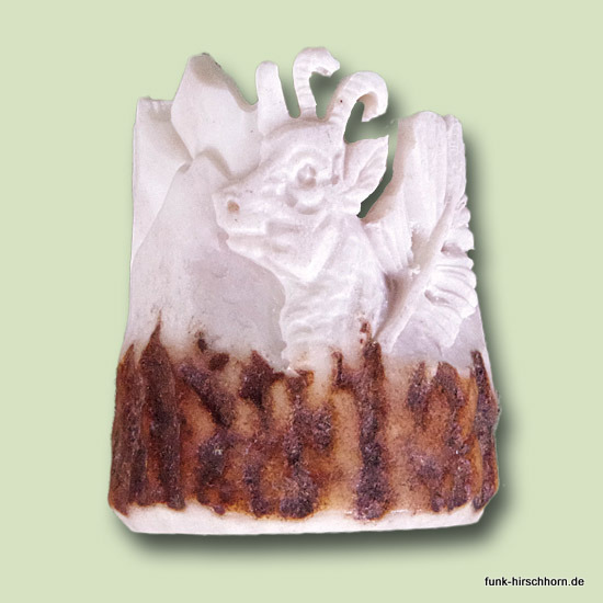 Tuchring mit geschnitzter Gams