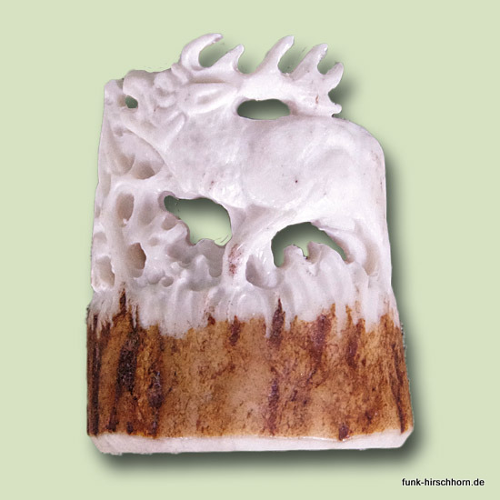 Tuchring mit geschnitztem Hirsch