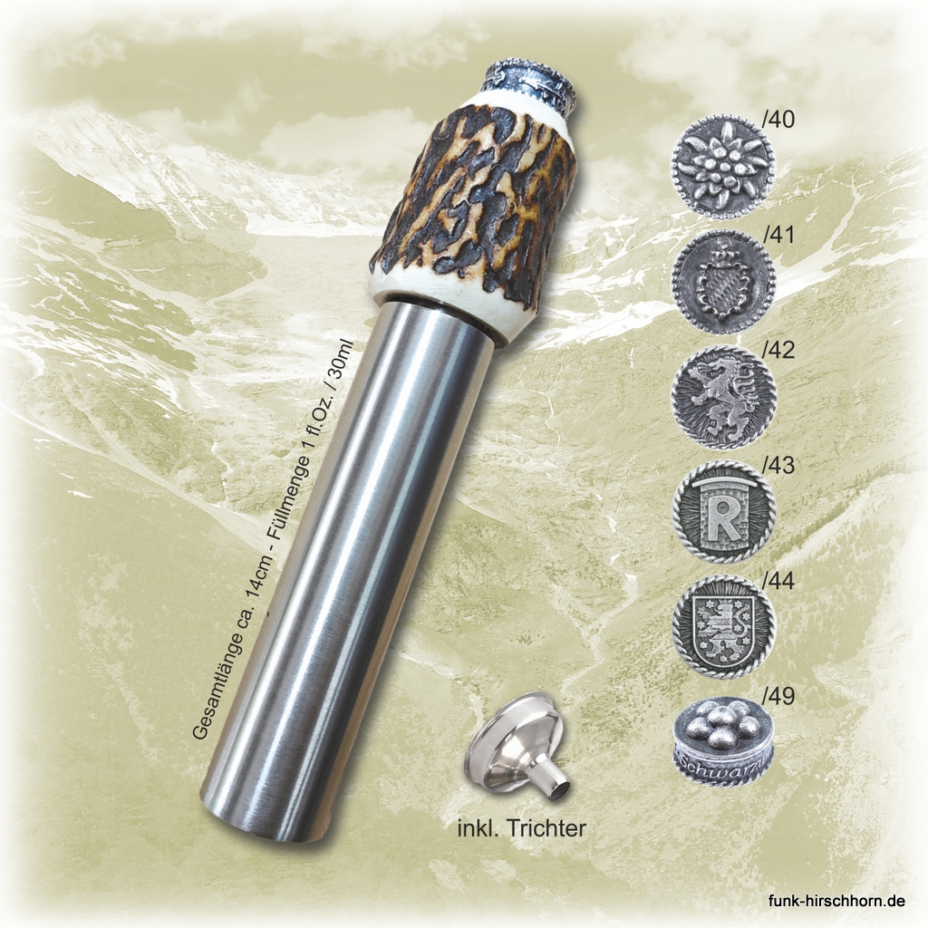 Mini-Flachmann mit kleiner Zierkappe