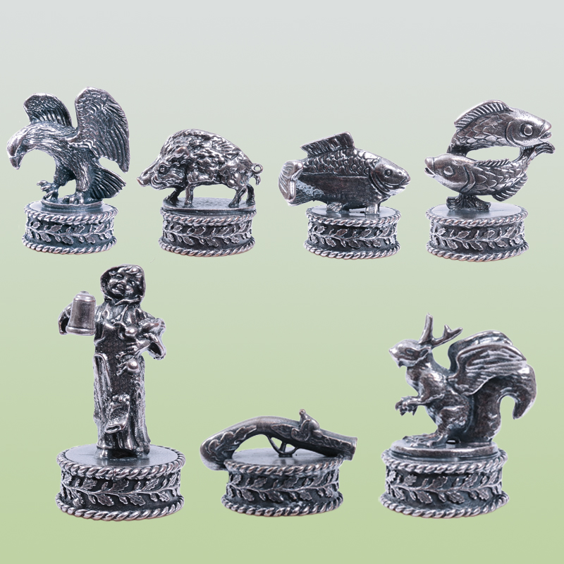 Trachtenmesser mit Damaszenerklinge, Figurkappe Trachtenmesser mit Damaszenerklinge, Figurkappe