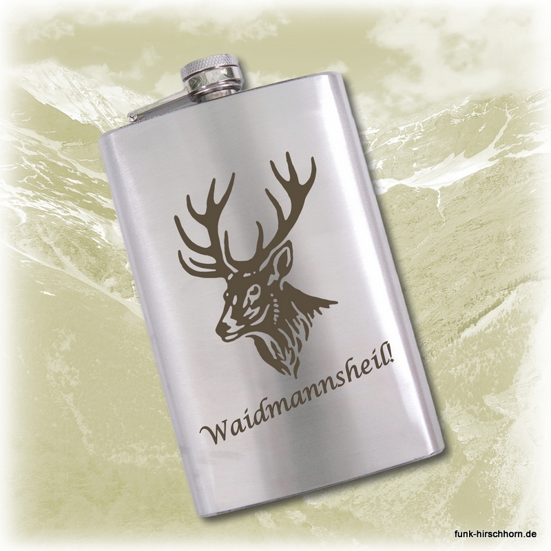 Jäger-Flachmann mit Lasergravur