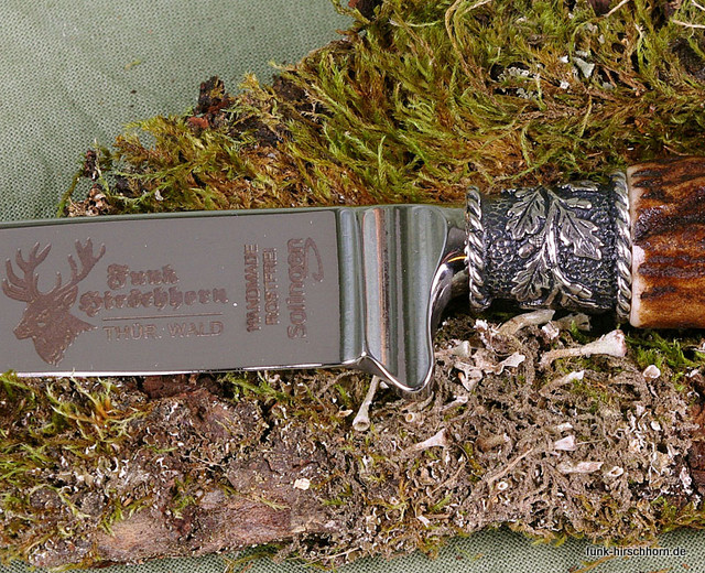 Trachtenmesser, Hirschhorngriff mit Schnupftabakbehälter